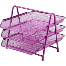 3'lü Evrak Rafı Seti Mor