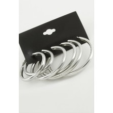 Ayena Moda Noktalı Metal Halka Küpe 6 Adet