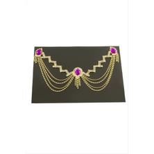 Ayena Moda Zikzak Şerit Taşlı Alınlık