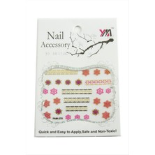 Ayena Moda Çiçek Tırnak Aksesuarı Tattoo Sticker