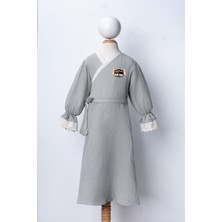 Dekim Moda Müslin Çocuk Namaz Elbisesi | Kabe Çiçekli