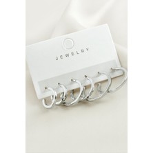 Ayena Moda 6 Adet Ezme Trend Halka Küpe 1,5-2-2,5 cm