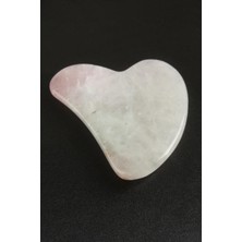 Ayena Moda Pembe Kuvars Doğaltaş Kalp Yüz Masaj Aleti