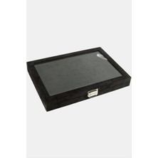 Ayena Moda Cam Kapaklı Anfora Kumaş Batırmalı Yüzük Standı 24*34 cm