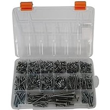 All Fasteners 555 Parça Vida 12 Çeşit Sunta Vidası Seti - Organizerlı Vida Seti