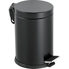 Premium Serisi 3 Litre Hacimli Paslanmaz Banyo-Mutfak Pedallı Çöp Kovası Siyah