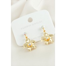 Ayena Moda Papatya Taşlı Klipsi Küpe