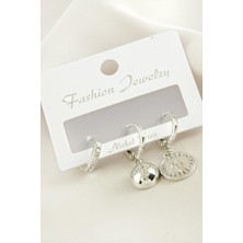 Ayena Moda 3 Adet Yıldız Zirkon Taşlı Küpe