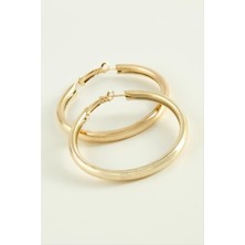 Ayena Moda Noktalı Halka Küpe 4,5 cm