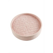 Ayena Moda Yuvarlak Ahşap Anfora Kumaş Kelepçe Bileklik 20 cm