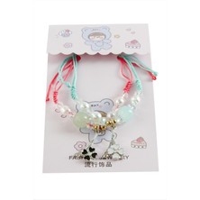 Ayena Moda 2 Adet Yonca Zirkon Taşlı Lüks Ip Bileklik