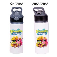 Dkdz Shop Sunger Bobbb Baskılı Pipetli Metal SULUK-650ML.