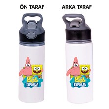 Dkdz Shop Sunger Bobbb Baskılı Pipetli Metal SULUK-650ML.