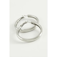 Ayena Moda Noktalı Boru Halka Küpe 3,5 cm