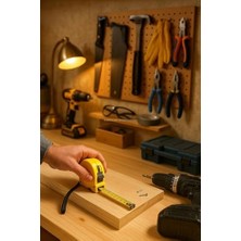 Şerit Metal Metre, 5 Metre 25 Mm, 5 Metre 19 Mm, 3 Metre 16 Mm, Otomatik Kilitlemeli, Çelik Şerit, Yüksek Hassasiyetli, Dayanıklı, Ergonomik Kasa, Pratik Kemer Askılı (5MT/19MM)