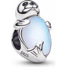 Poseidons Jewellery Gümüş Murano Fok Charm