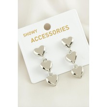 Ayena Moda Kalp Yeni Sezon Metal Küpe