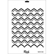 Tuba Toptaş Rich New Seri N393 Stencil 35X25 cm