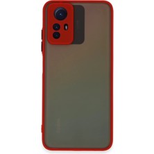 Buğz Xiaomi Redmi Note 12S Kılıf Montreal Silikon Kapak - Kırmızı