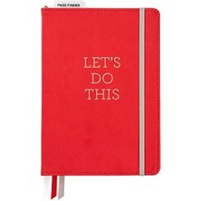 C.r. Gibson Kırmızı Deri "let's Do " Noktalı Izgara Defteri, 15,24 cm G x 21,59 cm U, 240 Sayfa