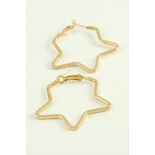 Ayena Moda Yıldız Halka Küpe 4 cm