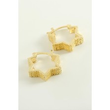 Ayena Moda Yıldız Kilitli Halka Küpe