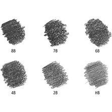 100 G6 Mars Kursun Kalem 6'lı Metal Kutuda 8b, 7b, 6b, 4b, 2b, Hb