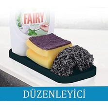 Silikon Sabunluk Yağdanlık Altlığı Organizer, Çok Amaçlı Sunumluk,sıvı Sabun Standı 26X10 cm