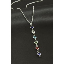 Ayena Moda Kristal Taşlı Çelik Kolye