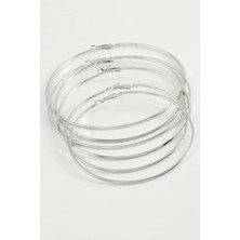 Ayena Moda Ezme Metal Halka Küpe 6 Adet