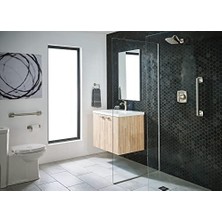 Voss Fırçalanmış Nikel Döner Tuvalet Kağıdı Tutacağı, Duvara Monte Çift Direkli Tuvalet Kağıdı Tutacağı, YB5108BN 34 x 7,7 x 12,5 cm