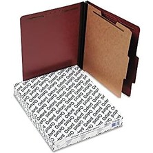 Baskılı Sınıflandırma Dosyası, 1 Bölücü, 5 cm Gömme Bağlantılı, A4 Boy, Kırmızı, 10'lu Paket