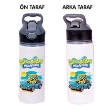 Dkdz Shop Sunger Bobbb Baskılı Pipetli Metal SULUK-650ML.