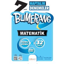 Bumerang 7. Sınıf Matematik Haftalık Denemeler