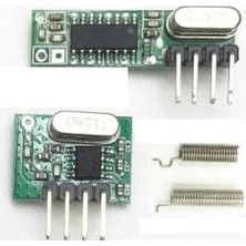 433MHZ Rf Alıcı Verici Modül Kristalli Takım
