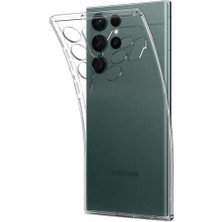 Galaxy S22 Ultra ile Uyumlu Kılıf, Şeffaf Silikon Kamera Korumalı S22 Ultra Için Kılıfı