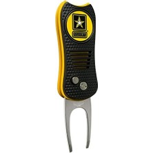 Golf Askeri Ordu Şalter Bıçağı Bölme Aleti, Çift Taraflı Manyetik Top Işaretleyicili, Patentli Tek Uçlu Tasarım, Yeşillere Daha Az Hasara, Şiş Bıçağı Mekanizması