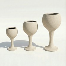 Hobi Tarım Büyük Beton Saksı Seti 60-80-100CM