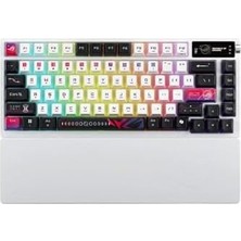 Rog Azoth X%75 Özel Oyuncu Klavyesi – Değiştirilebilir Rog Nx Mekanik Anahtarlar, 3 Modlu Bağlantı OLED Ekran, 3 Yönlü Kontrol Düğmesi, Bilek Desteği, 3 Eğim Açısı, Mac Uyumluluğu Türkçe