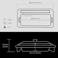 Döküm Ekmek Kabı ve Ahşap Standı, 11X29CM