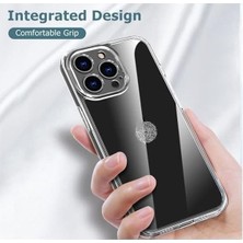 15 Pro ile Uyumlu Şeffaf Kılıf, Kamera Korumalı Şeffaf Silikon Kılıf, Kamera Koruyuculu 15 Pro Kılıfı