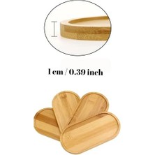 Bambu Yağdanlık Altlığı Sunumluk Şık ve Dayanıklı Ahşap Tepsi (Oval)