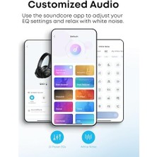 By Q20I Hibrid Aktif Gürültü Önleyici Kulaklıklar, Kablosuz Kulak Üstü Bluetooth, 40H Uzun Anc Çalma Süresi, Yüksek Çözünürlüklü Ses, Büyük Bas, Uygulama ile Özelleştirme, Şeffaflık