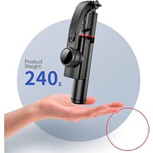 Gimble Dengeleyici Otomatik Denge Sabitleyici Alüminyum Çubuk Teleskopik Selfie Sopa Video Istikrarlı Çekim Telefon Smartphone Için L19