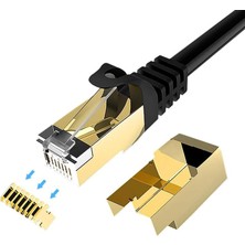 2 Metre Metal Uçlu Cat7 10GBPS 600MHZ Lan Ethernet Kablosu - 26AWG Bakır (2 Metre)