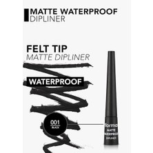 Matte Waterproof Yüksek Pigmentli & Mat Bitişli 001 Siyah Dipliner