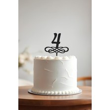 4. Yaş Doğum Günü Pastası Süsleme, Pasta Süsü, Yeniden Kullanılabilir, OCT24