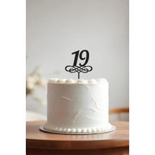 19. Yaş Doğum Günü Pastası Süsleme, Pasta Süsü, Yeniden Kullanılabilir, OCT39