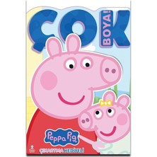 Peppa Pig ve Evie - Çok Boya! Çıkartmalı Dev Boyama Kitabı