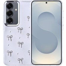 Ceponya Galaxy S25 Kılıf Airbag Tasarımlı Simli Şeffaf Kutup Kapak